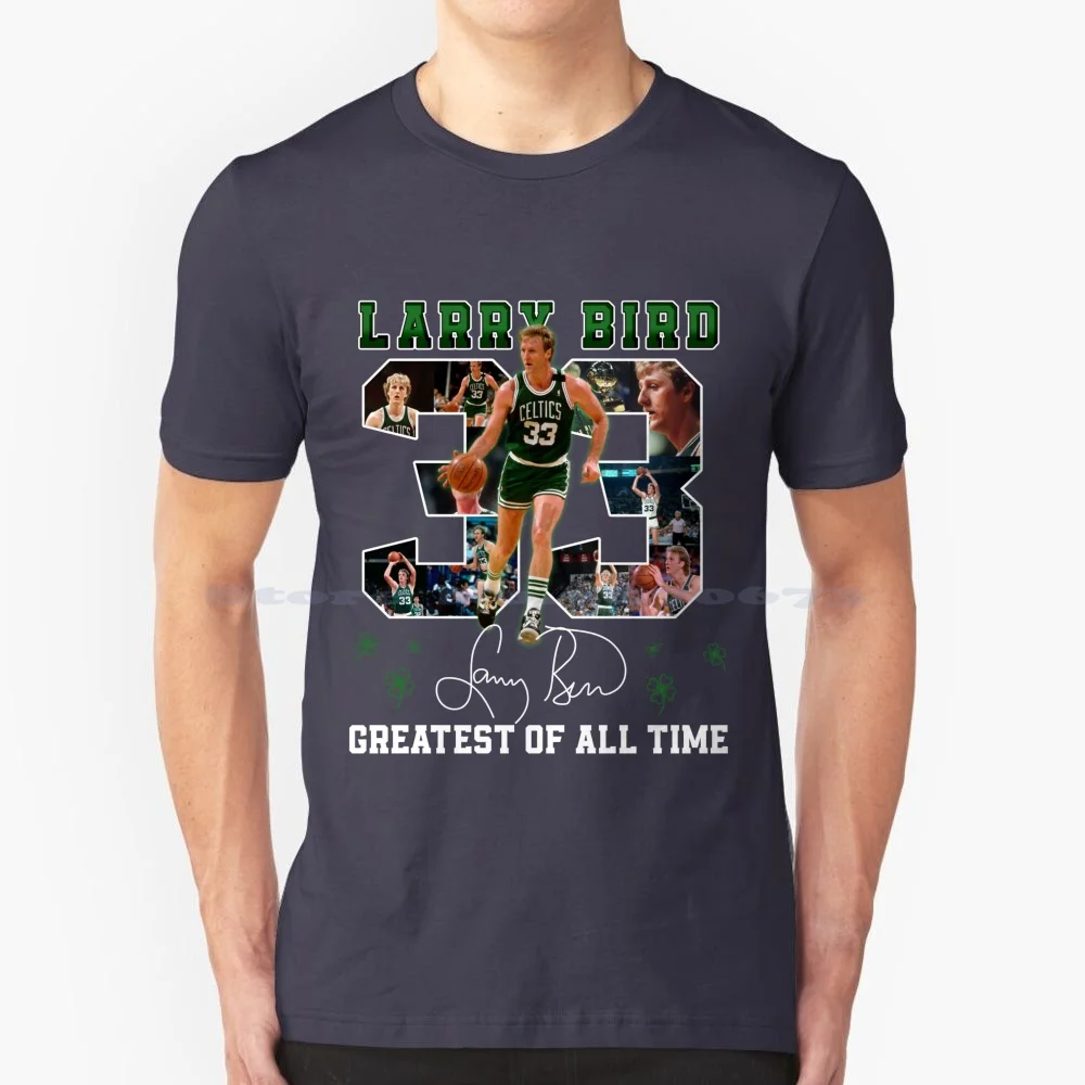 Larry Bird Larry Legend Boston Basketball Legend Signature Vintage Retro 80S 90S Bootleg Rap Style T Shirt 100% Cotton Tee