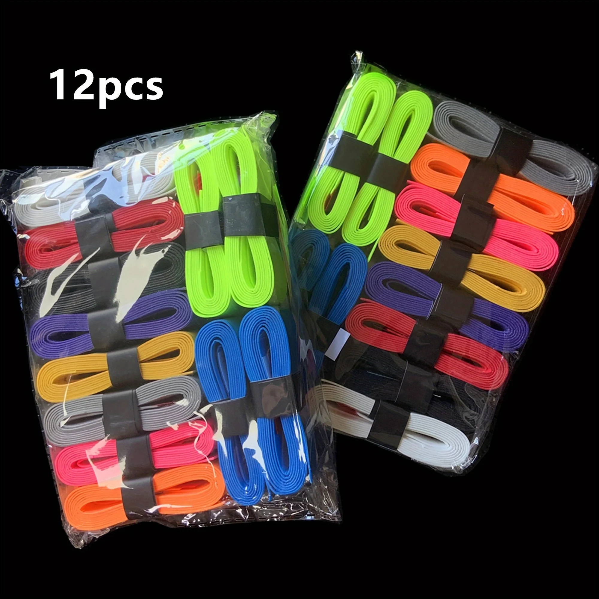 Rutschfestes, schweißabsorbierendes Gripband für Tennisschläger – PU-Material, mehrfarbig sortiert (Neon- und einfarbige Farben) für eine verbesserte Kontrolle – Detail 1