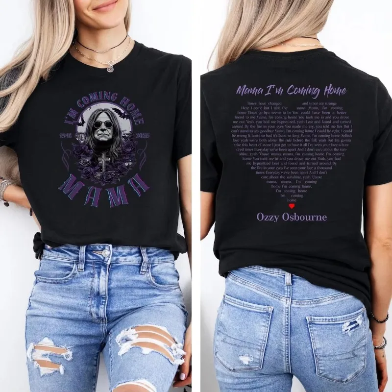 

Винтажная футболка Ozzy Osbourne I'm Coming Home Футболка Ozzy Osborne Подарок для фанатов Футболка с коротким рукавом Унисекс Мужчины Женщины Лето