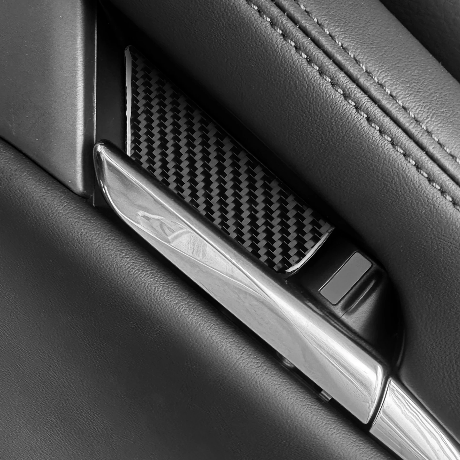 For Mazda 3 Axela 2019-2026 Carbon Fiber Inner Door Bowl Handle Panel Trim Cover Car Accessories Interior Decorative Stickers