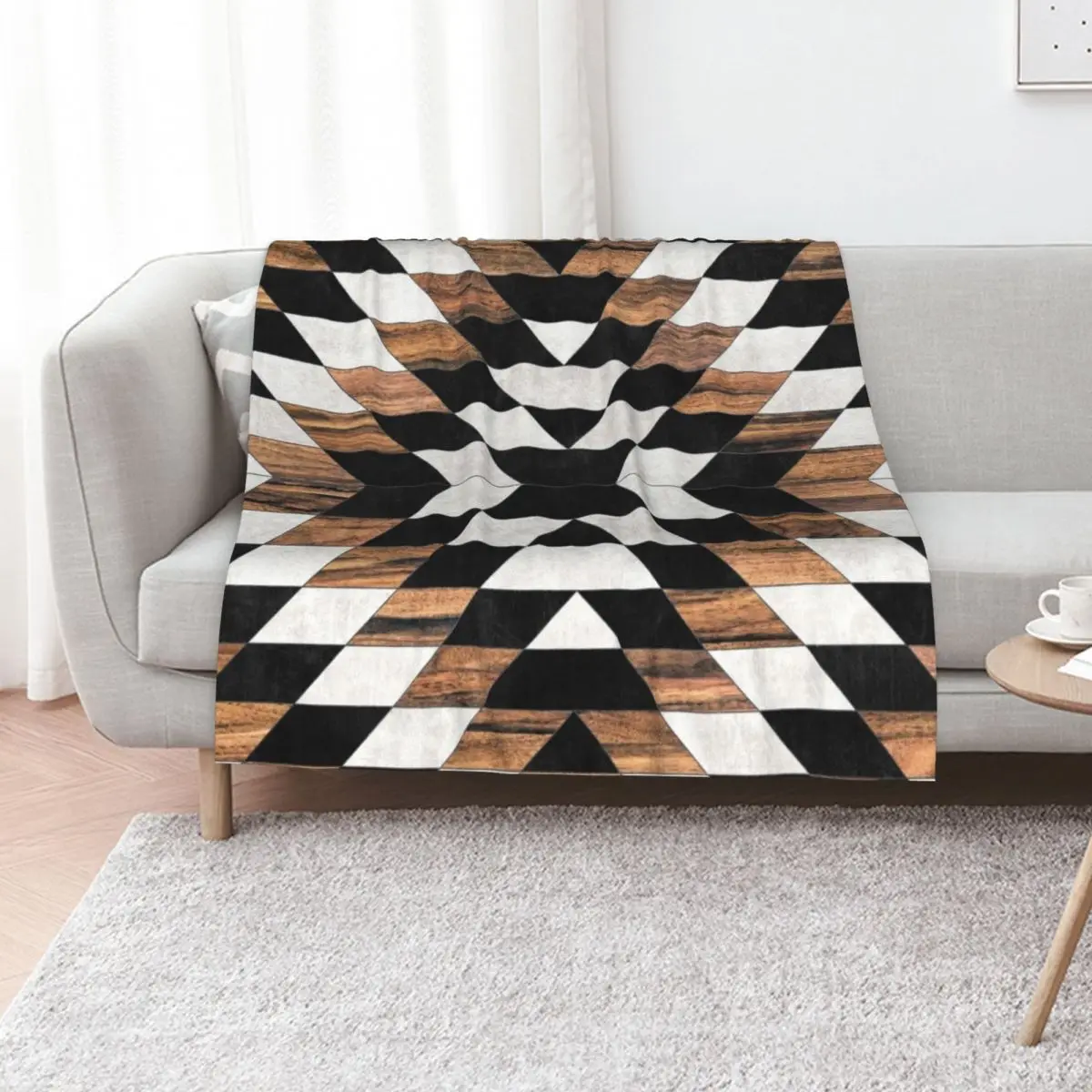 Urban Tribal Pattern No.13 - Aztec - Concrete and Wood Throw Blanket Decoratives heavy to sleep Extra Large Throw Thins Blankets