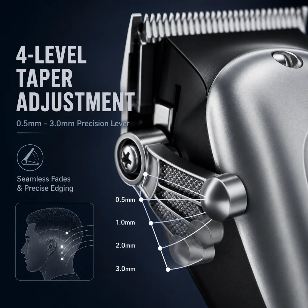 Professional Men Hair Clipper Trimmer Set 15W Powerful Cordless Beard Shaver LED Display Barber Haircut Machine Grooming Kit DIY