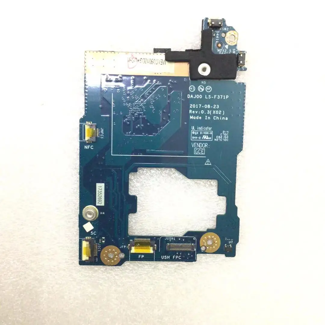 Laptop Power IO Small Board LS-F371P With Fingerprint Port Replacement For Dell Latitude 12 5290 2-in-1 Notebook Daughter Board