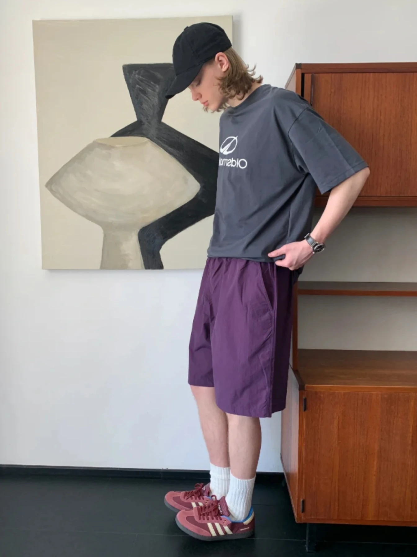 

Новые летние мужские брюки в американском стиле, свободный крой Spor, тонкий дизайн, повседневные прямые брюки с эластичной резинкой на талии, молодежная мода