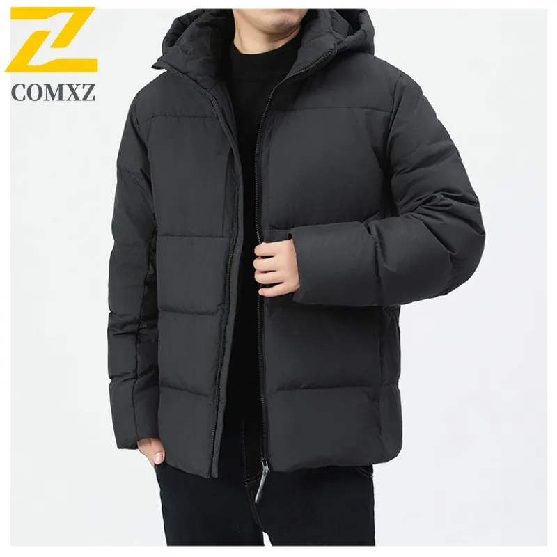 COMXZ 2025 الخريف الشتاء الاتجاه الجديد معطف القطن الموضة عادية تنوعا الحرارية سميكة أسفل سترة مقاوم للماء والرياح #2