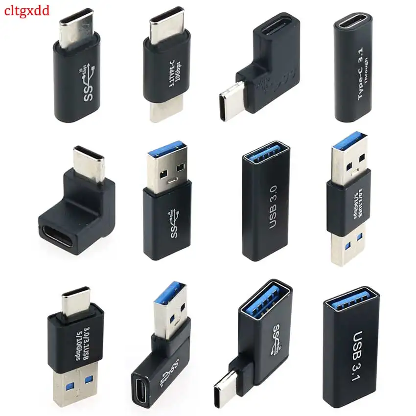 YuXi USB 3.0 Connector To Type C Male Female Adapter OTG USB Converter For SSD HDD Cable Extender USB3.0 Extension Plug