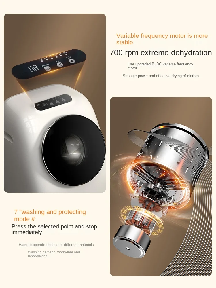 Máquina Integrada de Lavagem e Secagem, Roupa Interior e Roupa Interior Máquina de Lavar, Tambor, Alta Temperatura, Ferver