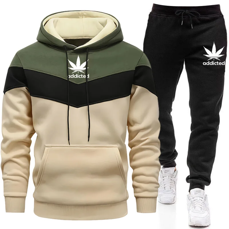 Autumn Winter Printing Men's Sports Suit Fashion Men's/women's Sports Hoodie + Trousers Two-piece Suit Street Men's Casual Suit - Image 3