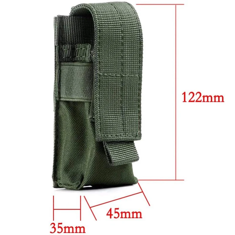 Tactical Magazine Pouch Outdoor Fast Hunting Knife Holster Flashlight Pouch Torch Holder Case Single Pistol Mag Bag Molle