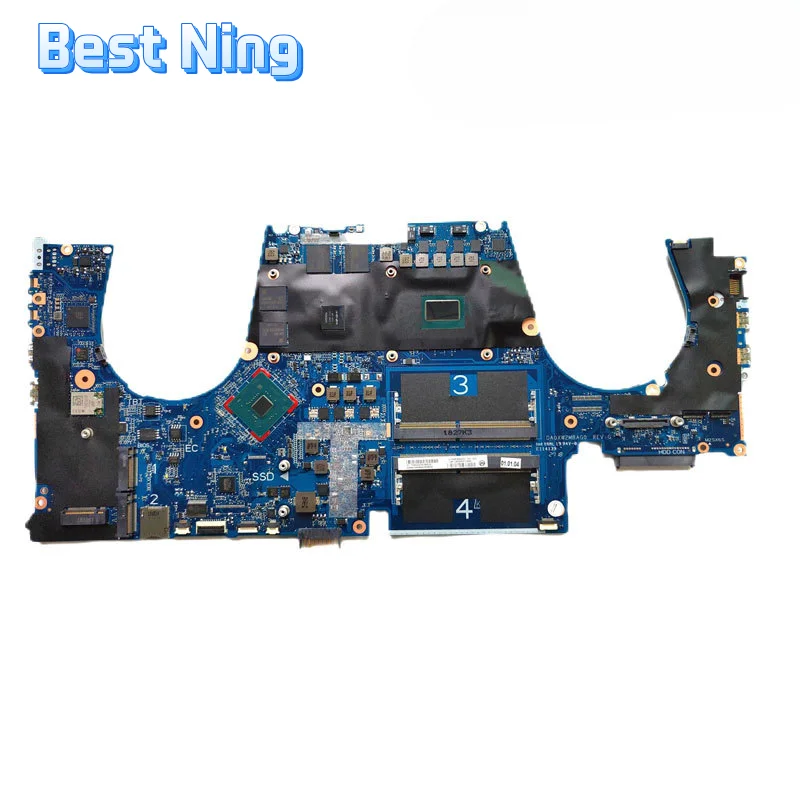 For HP ZBOOK 15 G5 17 G5 Laptop Motherboard DA0XW2MBAG0 Mainboard with I7-8750H CPU P2000 4G GPU