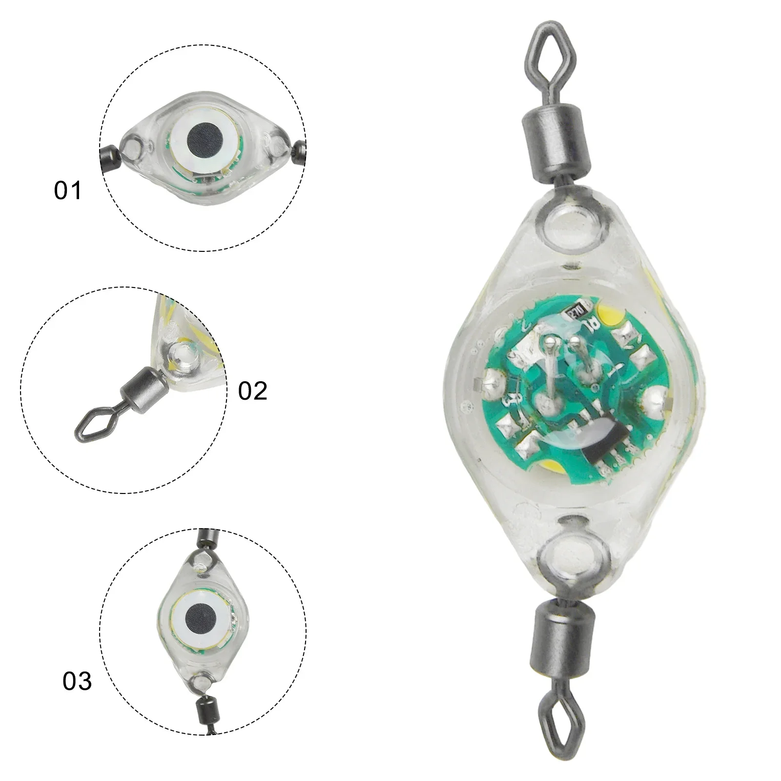 High Quality Functional Fish Light Fishing Lure Light Green Light Button Battery Colourful Light For Attracting Fish