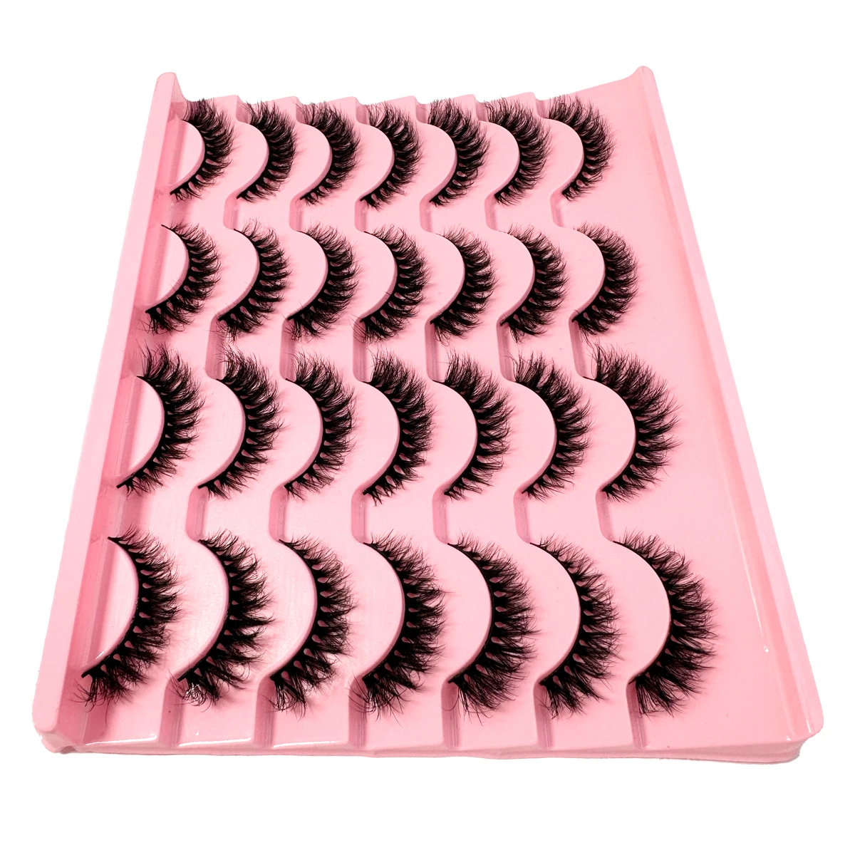 New1/10/14Pairs 3D Faux Mink Fake Eyelashes Natural Eyelash Extension Handmade Fluffy False Eyelashes Makeup Tool Eye Lashes H13