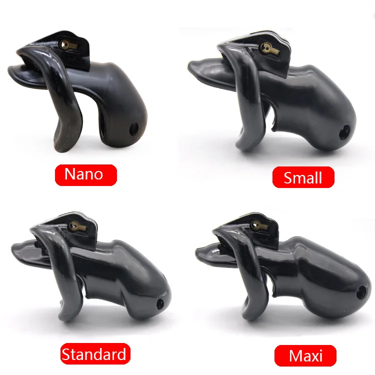 HT-V3 جهاز قفص العفة ذكر قفص القضيب 4 أحجام حلقة القضيب العفة القضيب قفل عبودية حزام الوثن الجنس لعب للرجل مثلي الجنس