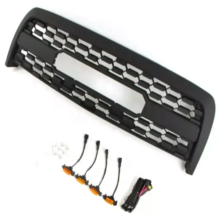 Spedking Auto Accessories ABS Front Bumper Grill Grille With Light for Tundra 2003-2006 Grille