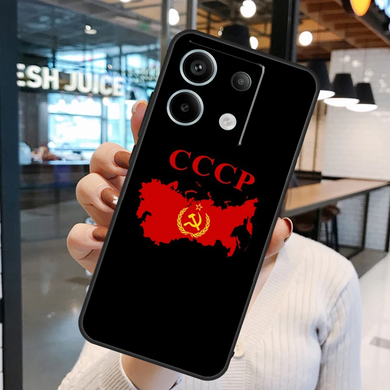 Red Soviet Union USSR Flag Case For Xiaomi Redmi Note 11 9 10 12 13 Pro Plus 9S 10S 11S 12S Remdi 13 12 C 9C 10C Cover