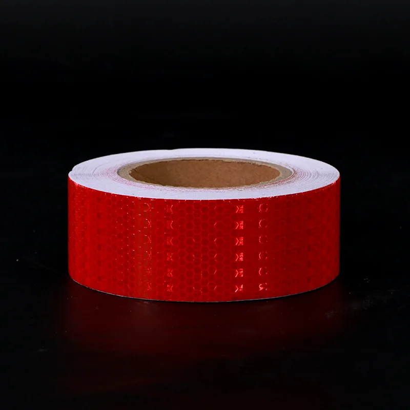 

Red Self-adhesive Reflector PVC Tape High Visibility Reflective Warning Tape For Van Car Traffic Sign