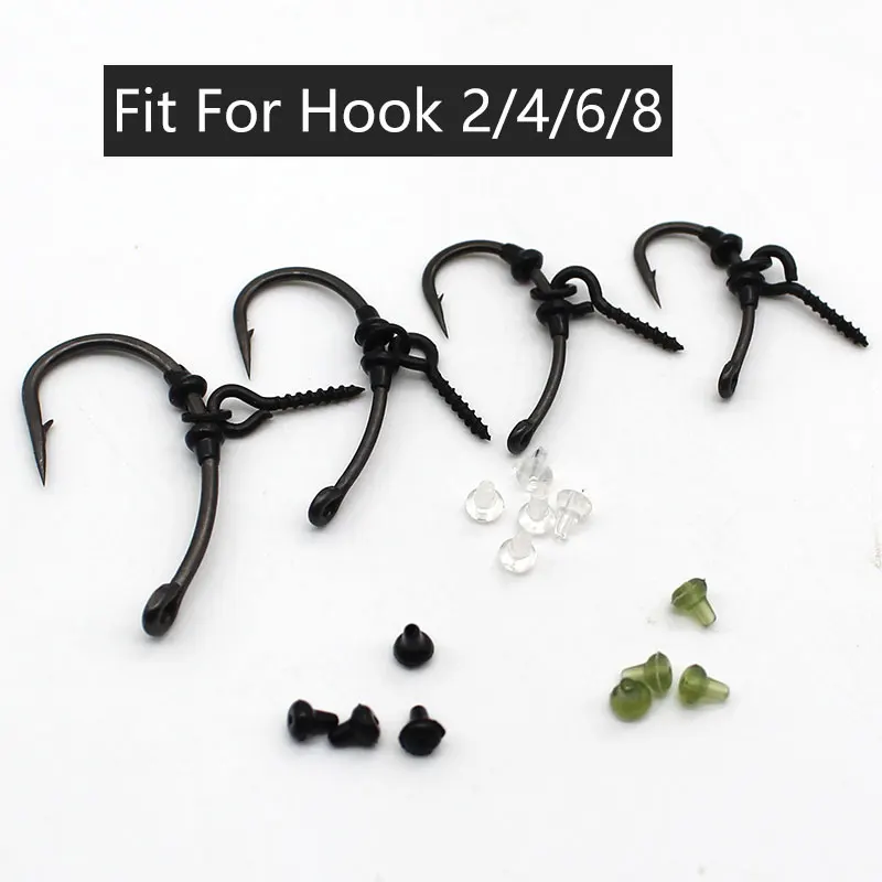 70 Carp Fishing Accessories Hook Stop Beads Hair Rig Bait Screws Swivel Rings Stoppers For Carp Coarse Terminal Tackle Fixator