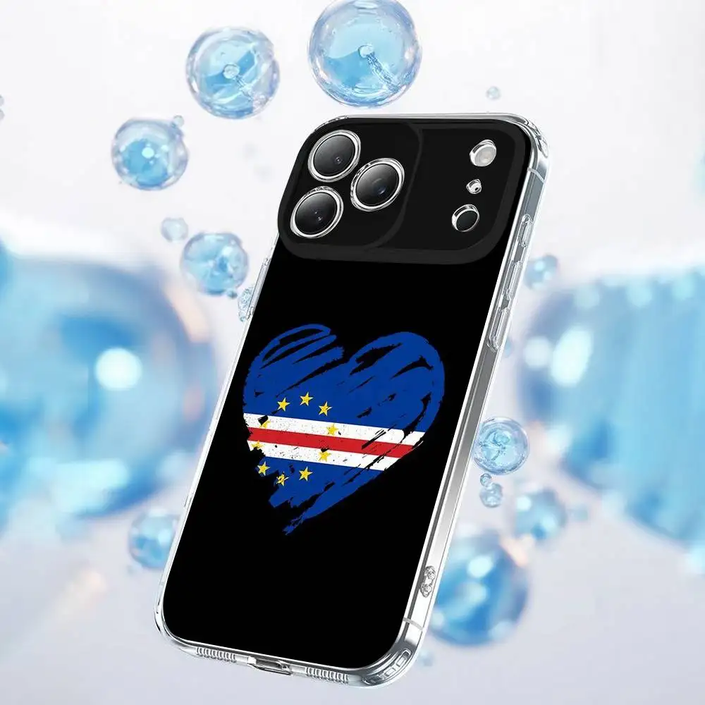 Africa Cape Verde Passport Flag Phone Case For iPhone 12,16,11,14,13,17,15 Plus,Pro,Max,Plus,E,Air,Mini Transparent Cover #6