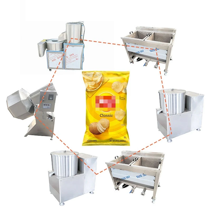 خطوط معالجة آلة رقاقة البطاطس الحلوة المتقدمة ذات الإخراج العالي 100 كجم خط إنتاج رقائق البطاطس #6