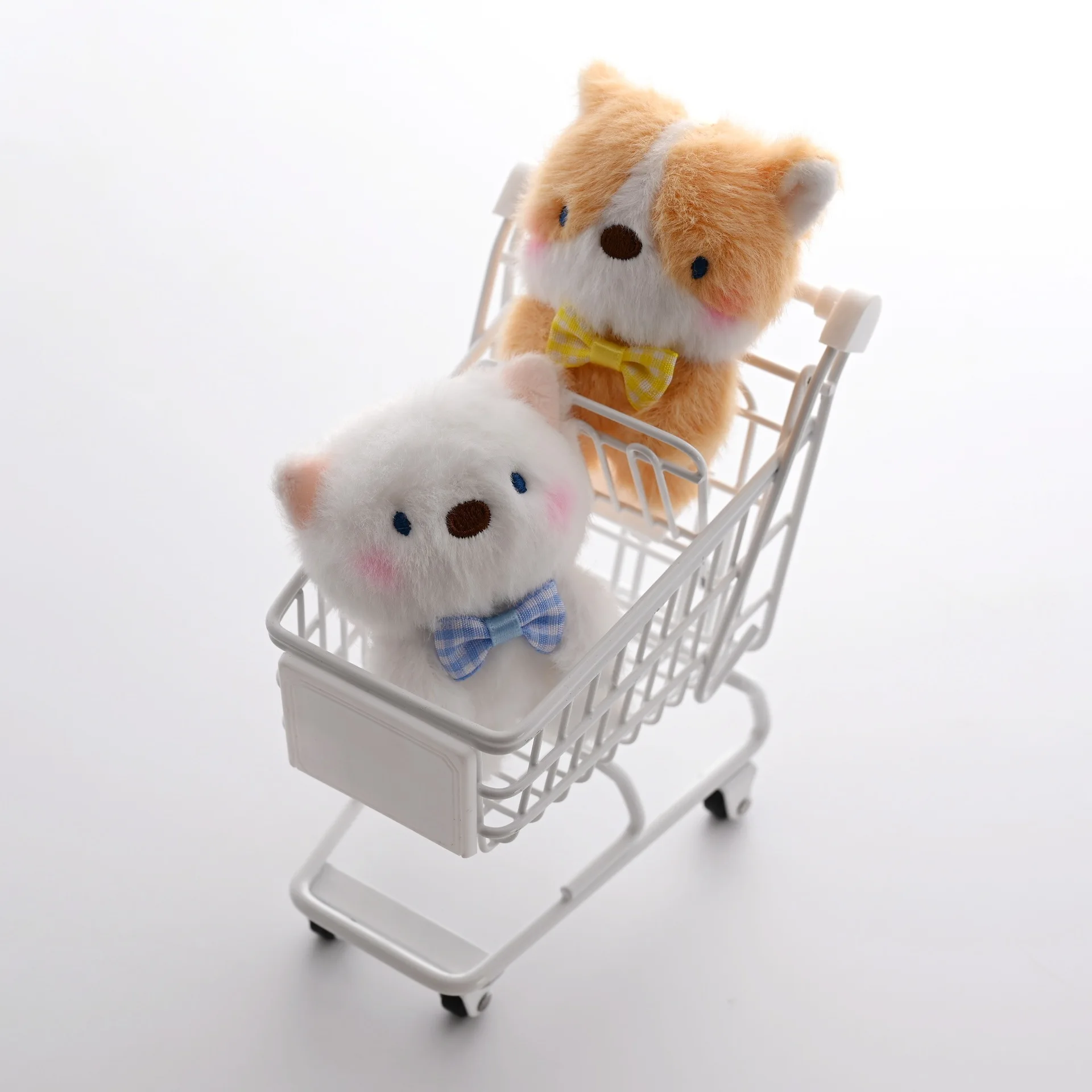 

Cartoon Puppy Family Happy Horse Plush Doll Pendant Keychain Cute Egg Yolk Duck Lifelike Plush Animal Pendant Bag Decor Gifts