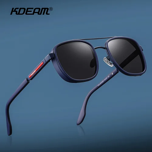 KDEAM Gafas de sol polarizadas de montura completa para hombres fabricadas con gafas de sol TR90 de alta calidad para pescar y conducir
