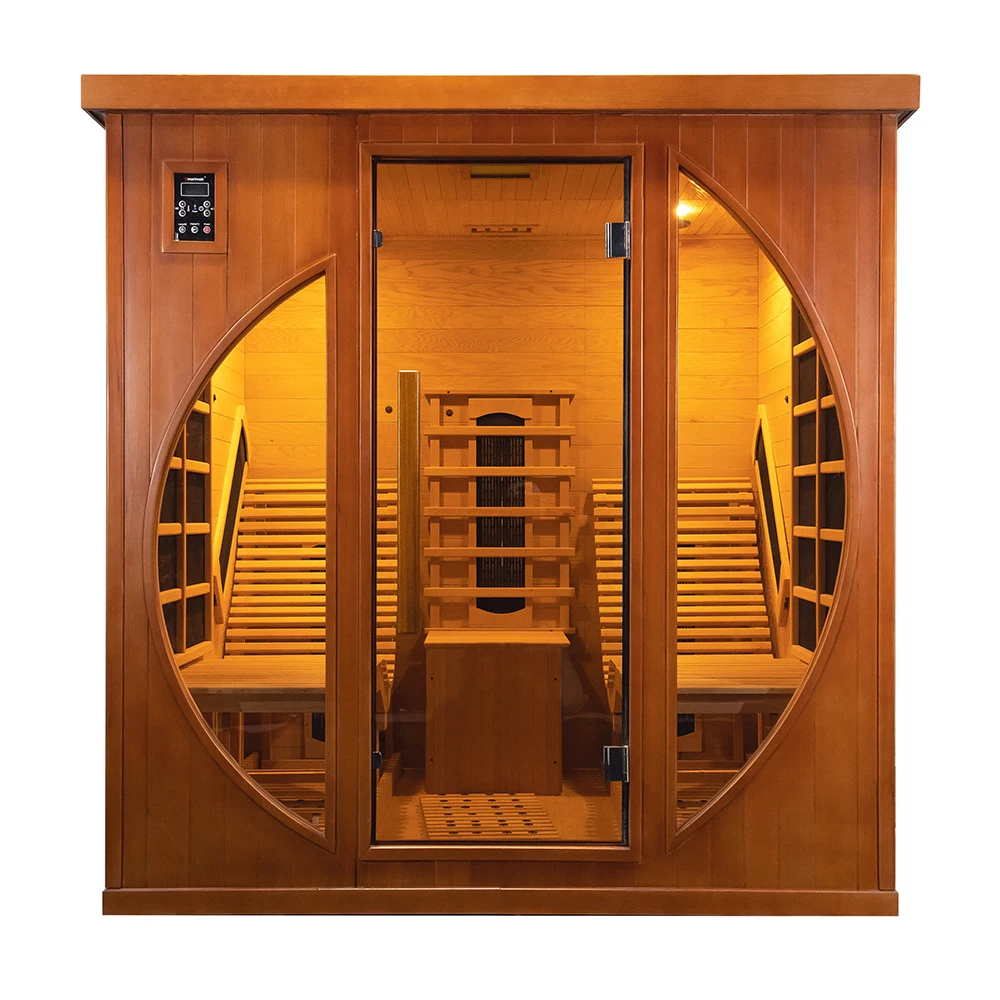 Hot Sale Dropshipping 2 Person Lay Down Infrared Sauna With Chairs