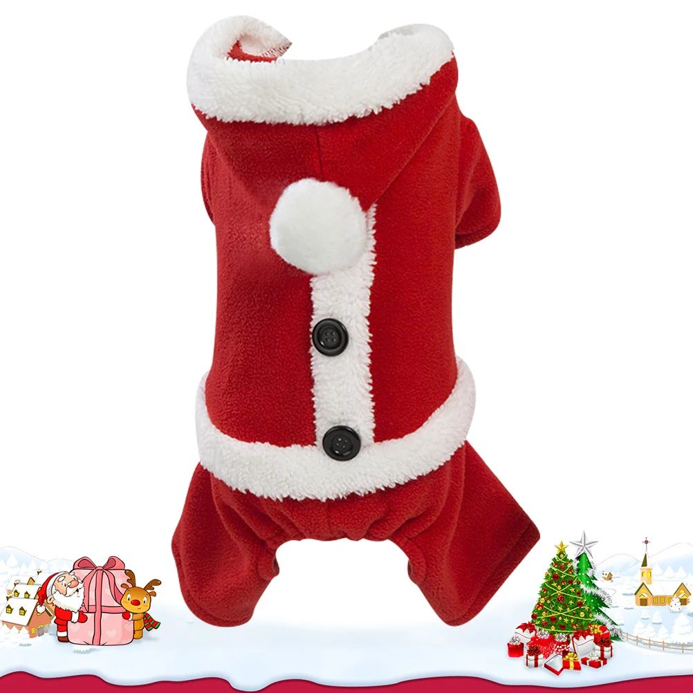 

Dog Winter Clothes Hooded Four-Legs Outfit Festive Christmas Style Warm Lightweight Pet Garments for Big Dogs Xxl