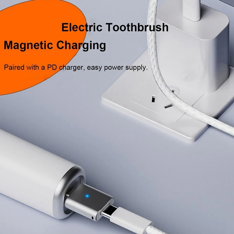 USB Type-C/Lighting To 3 Pin Converter Quick Charge Indicator Light Charging Adapter For Laifen Electric Toothbrush