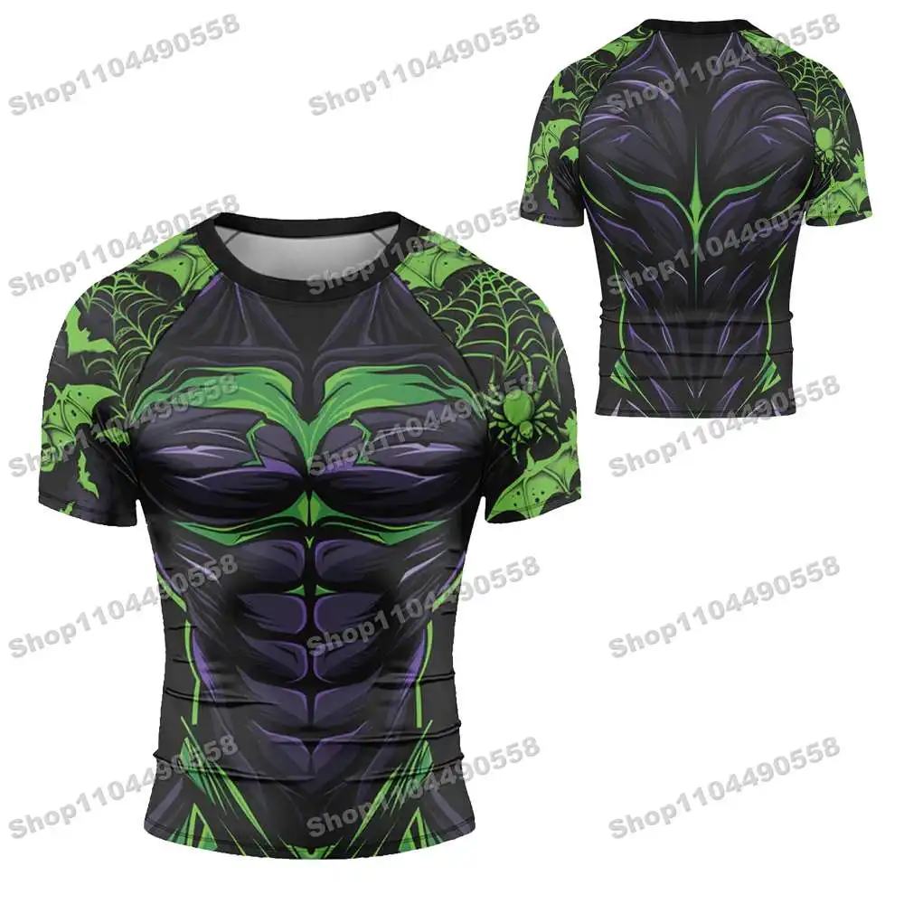 N204th Kinds Of Newly Rash Guards Surfing Beach T-Shirts Swimwear Diving Gym Short sleeves MMA BJJ Men Jiu Jitsu Fitness Sets