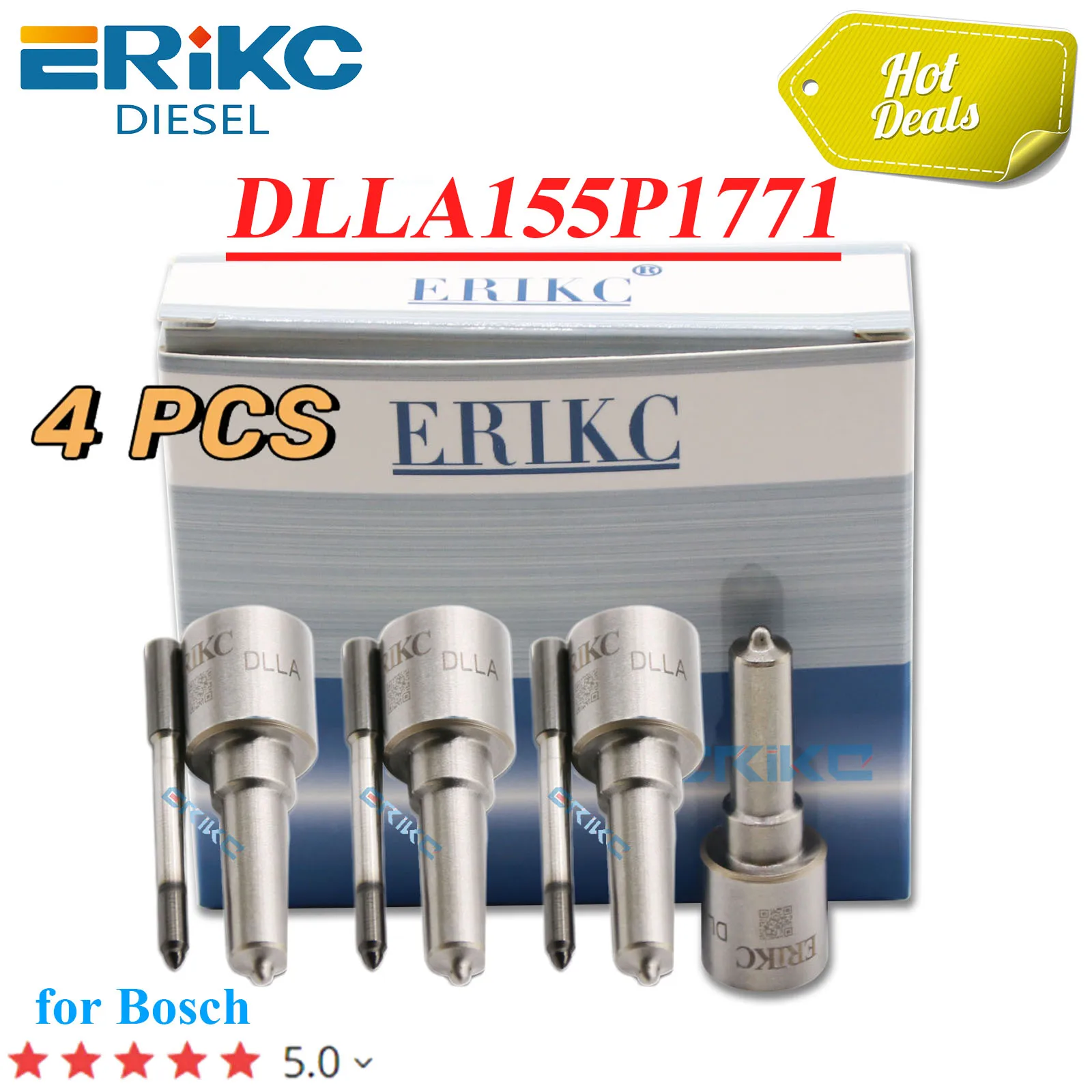 4 PCS DLLA155P1771 Injector Nozzle 0433172080 DLLA 155P 1771 Engine Fuel Nozzle DLLA 155 P1771 Pump Tip for 0445120146