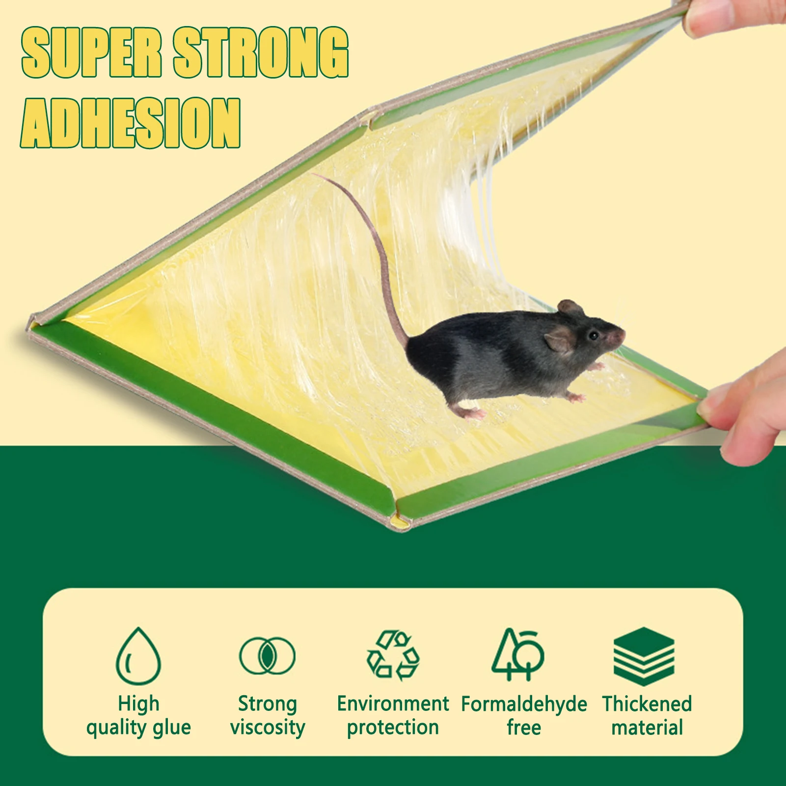 1/10Pcs Catch Mouse Insect Glue Trap,Mouse Traps Sticky Pest for Catching Bugs,Rats Rodents,Non Toxic Pre-Baited Glue Boards