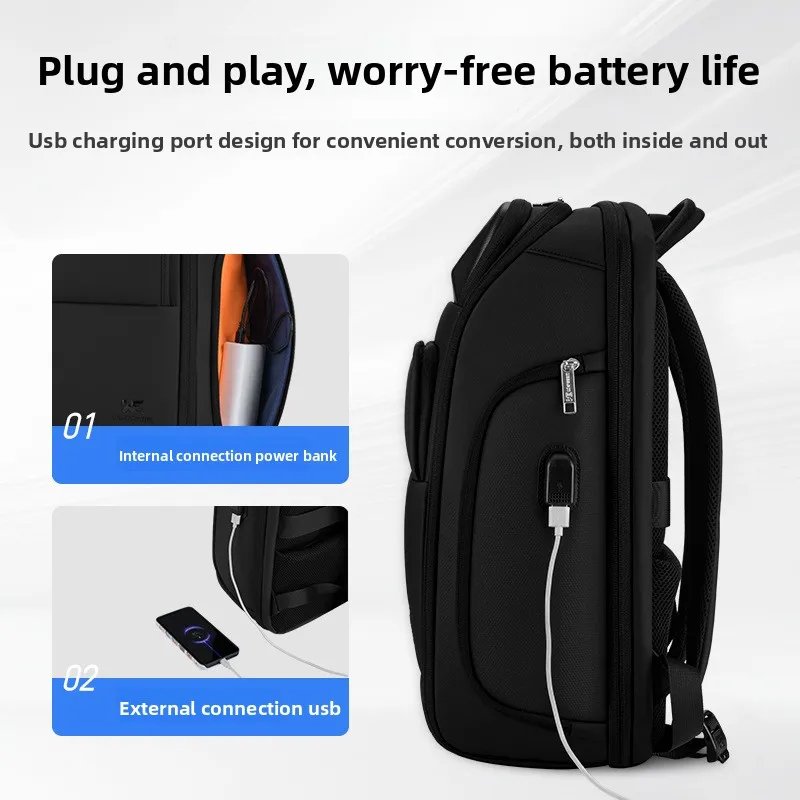 

Premium Men's Business Backpack Waterproof Large Capacity Laptop Bag Anti-Theft Password Lock Travel Work Multifunction Fashion