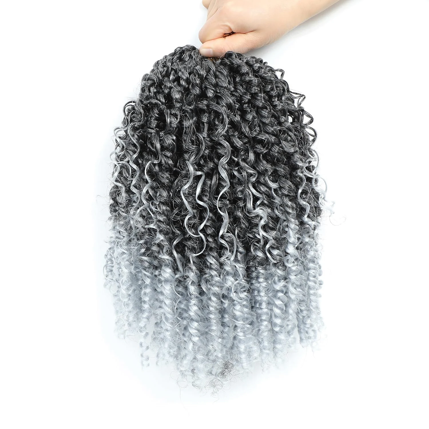 Natural Black Boho Crochet Twist Braids Hair Extensions