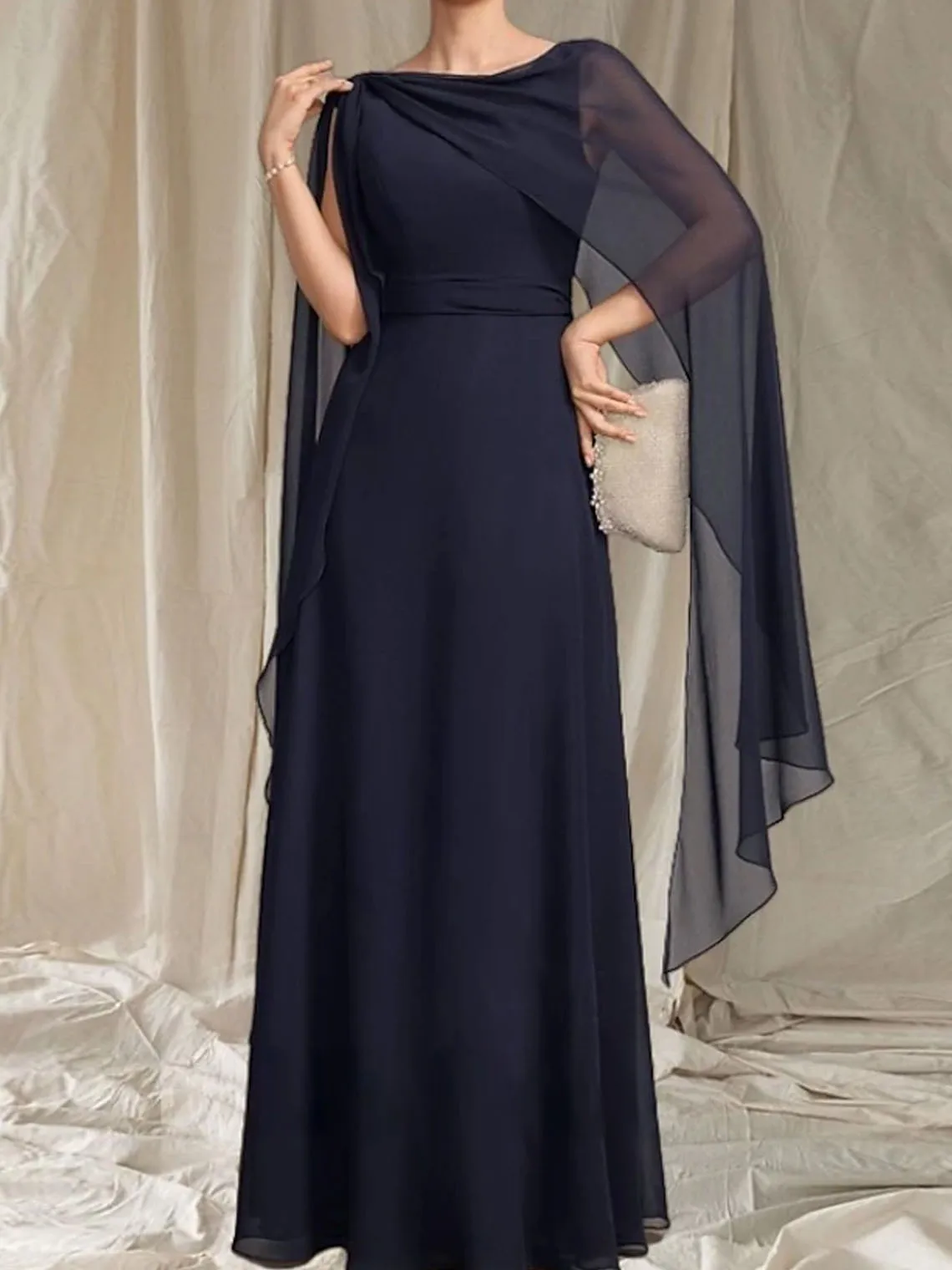 Elegant A-Line Chiffon Wedding Dress Jewel Neck Floor Length Sleeveless Ruffles Mother of the Bride Gown 2025 free customized