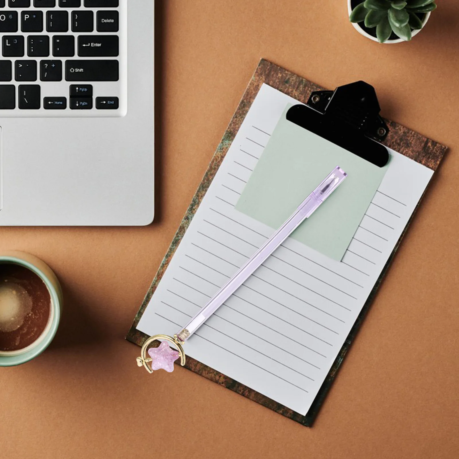 

10Pcs Star Design Gel Ink Pen Creative Smooth Writing Handwriting Stationery Lovely Fruit Pendant Stylish Office Notes Pen