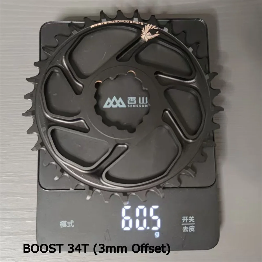Original sram xx1 nx eagle chainring boost 34t 36t 38t etiqueta de ouro 12s anel de corrente de manivela 3mm