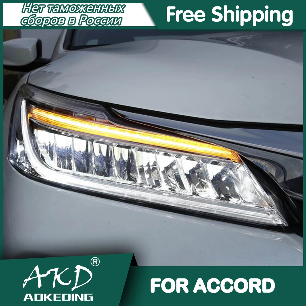 Car For Honda Accord 2015-2017 G9 Headlights DRL Day Running Light LED Bi Xenon Bulb Fog Lights Car Accessory Accord Head Lamp