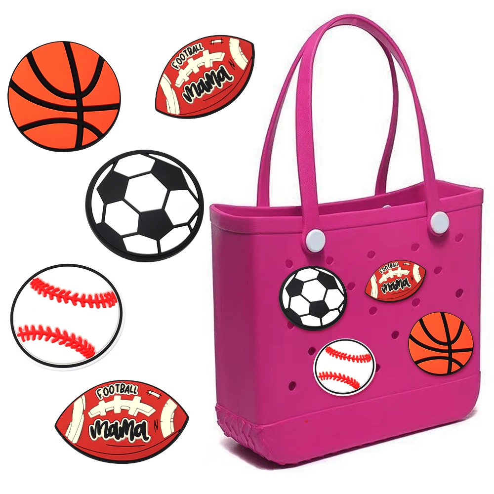 2pcs/pack  PVC DIY Beach Bag MOM Lift Charms Daisy Flower Sunflower Rainbow Handbag Decoration Beach Tote Bag Accessories view 4