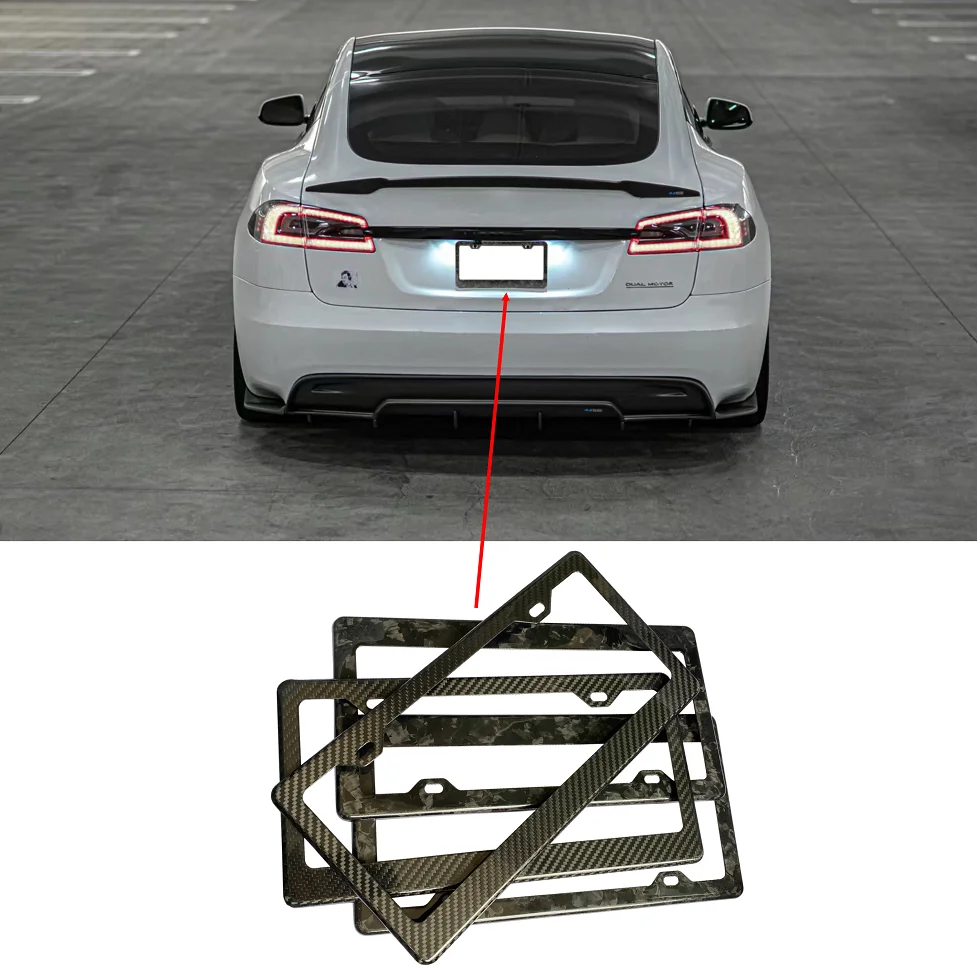 

Carbon fiber American car license plate frame forged carbon fiber license plate frame car license plate frame for TESLA