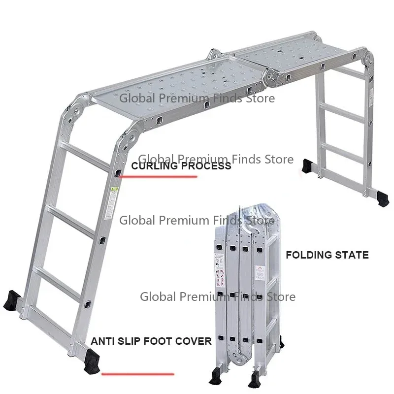 4.7m Aluminum alloy horse stool folding elevating multi-function scaffold ladder thickening portale ladder decorating engi
