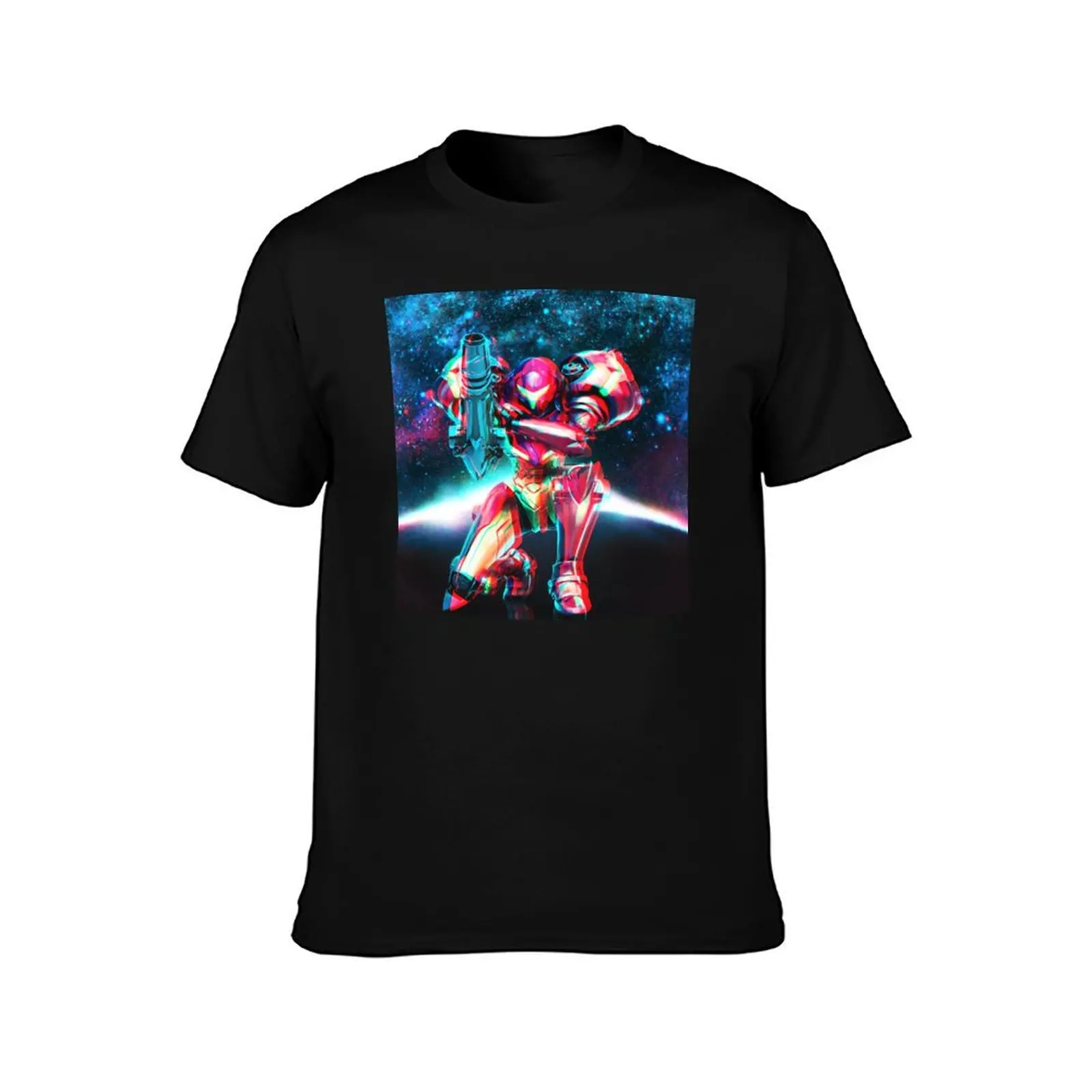 Neon Lights Varia Suit Samus Aran T-Shirt Simple Print Design T-Shirt