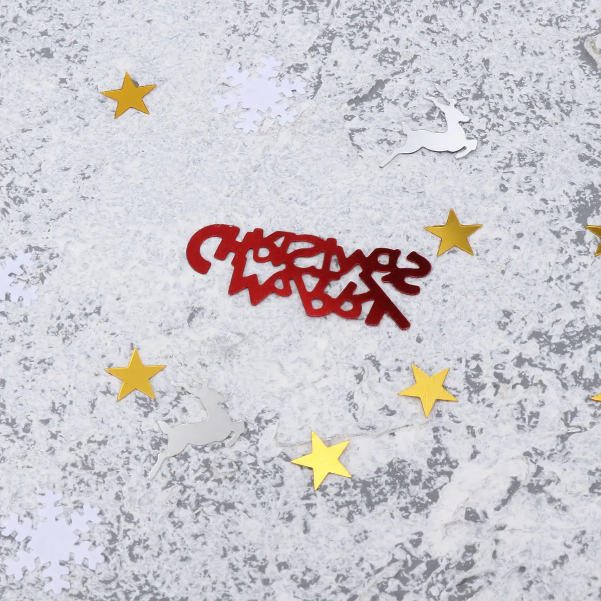 

60G Christmas Confettis Green Snowflake Gold Pentagram Mixed Xmas Party Decoration for Table Centerpiece New Year