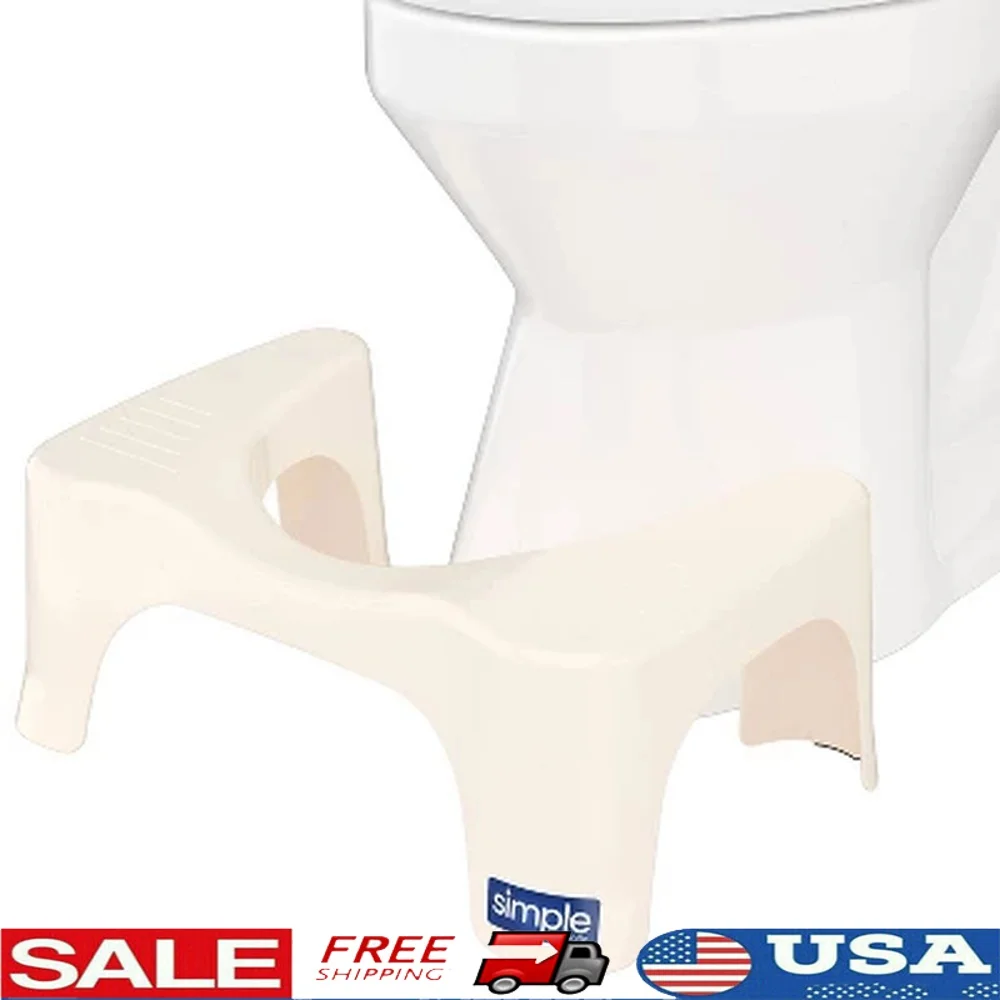 

Toilet Stool Natural Squatting Posture Colon Health Support Easy Elimination Comfortable Design No Assembly Required 250lbs