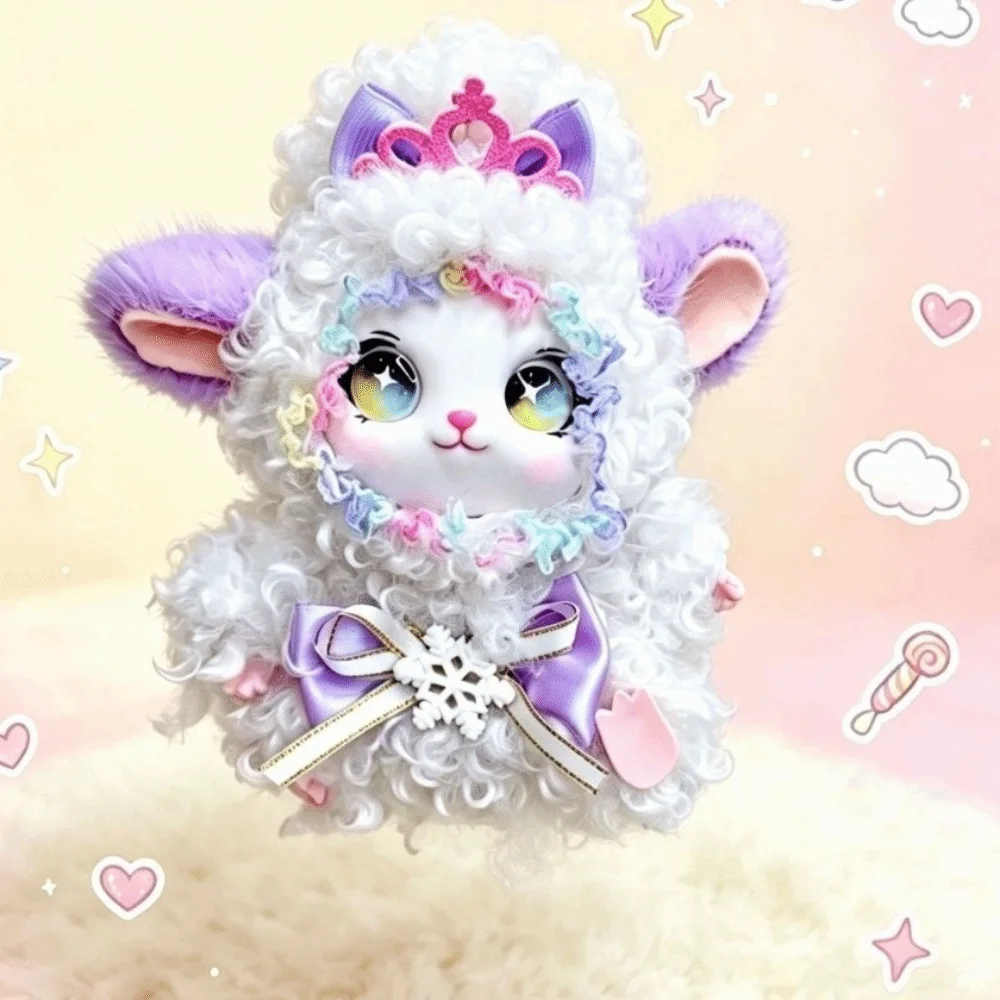 Cartoon Hanging Curly Lamb Keychain Ornaments Kawaii Sheep Pendant Decoration Delicate Bag Charm Gift For Girls