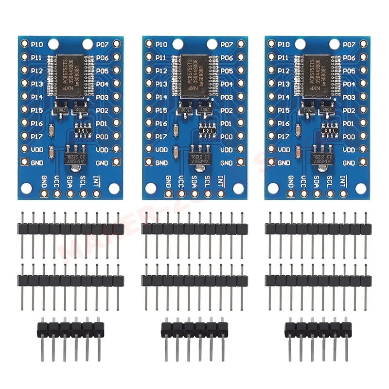 3Pcs PCF8575 IO Expander Board Module I2C to 16IO IIC I2C I/O Extension Shield Module 16 bit SMBus I/O Ports for Arduino R3