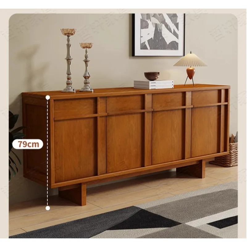 Боковой шкаф Шкафчик из массива дерева Средневековый шкаф Шкафчик Французский настенный шкаф-скелет Гостиная Ретро wabi sari