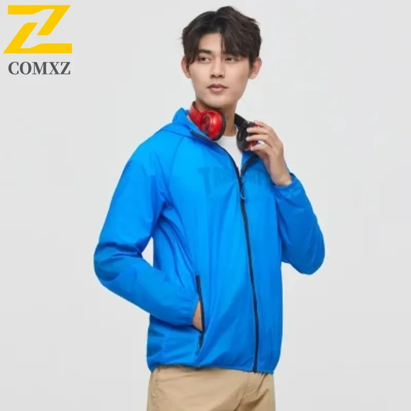 للجنسين UPF50 + سترة بغطاء للرأس للشمس مقاومة للرياح سريعة الجفاف معطف جلد خفيف الوزن للجري والمشي لمسافات طويلة موضة الشارع والرياضات الخارجية 2025 #2