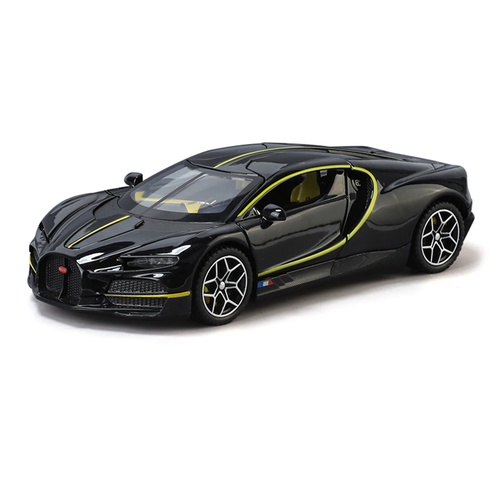

1: 32 Bugatti Tourbillon Simulation Alloy Sports Car Model Ornament Children's Sound and Light Toy