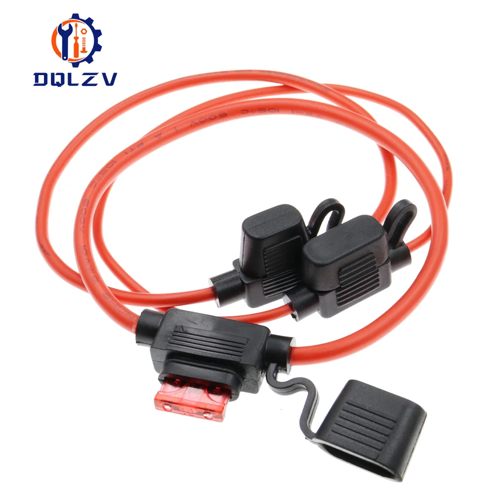 Waterproof 32V Mini Small Medium Auto Fuse Holder 18/1614/12/10AWG and Car Blade Fuse 2A 3A 5A 7.5A 10A 15A 20A 25A 30A 35A 40A