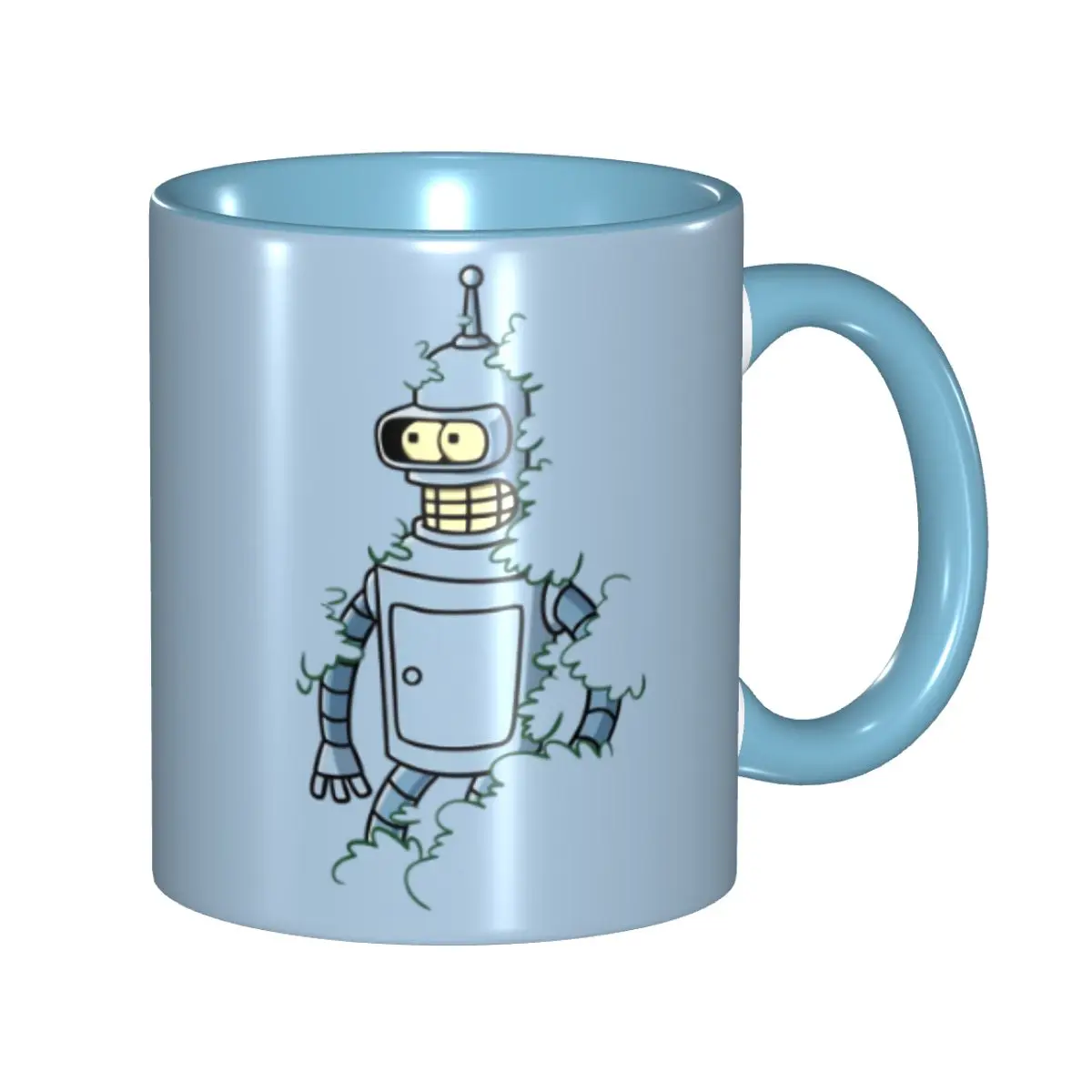 Futuramas Benders Hiding In The Bushes Futuramas Benders Hiding In The Bushes Merch Coffee Mug Funny Cup Gift